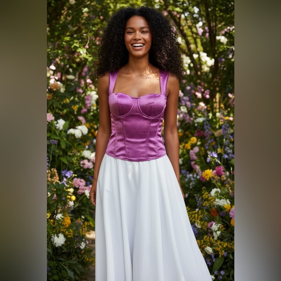 bebe Other - bebe Purple Satin Corset Top